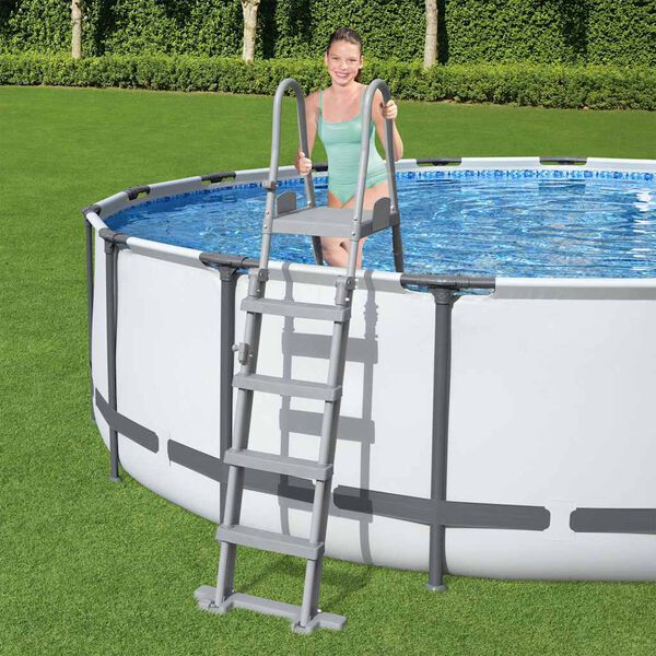 Bestway Flowclear Σκάλα Ασφαλείας Πισίνας με 4 Σκαλοπάτια 132 εκ.