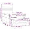 vidaXL Κρεβάτι Boxspring με Στρώμα Σκούρο Πράσινο 90x200 εκ. Βελούδινο