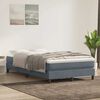 vidaXL Box Spring Κρεβάτι χωρίς στρώμα Σκούρο γκρι 120x220cm Βελούδινο