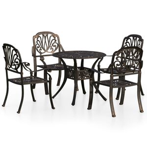 vidaXL &Sigma;&epsilon;&tau; &Epsilon;&pi;ί&pi;&lambda;&omega;&nu; Bistro 5 &Tau;&epsilon;&mu;&alpha;&chi;ί&omega;&nu; &Mu;&pi;&rho;&omicron;&nu;&zeta;έ &alpha;&pi;ό &Chi;&upsilon;&tau;ό &Alpha;&lambda;&omicron;&upsilon;&mu;ί&nu;&iota;&omicron;
