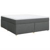 vidaXL Κρεβάτι Boxspring με Στρώμα Σκούρο Γκρι 180x200 εκ Υφασμάτιν