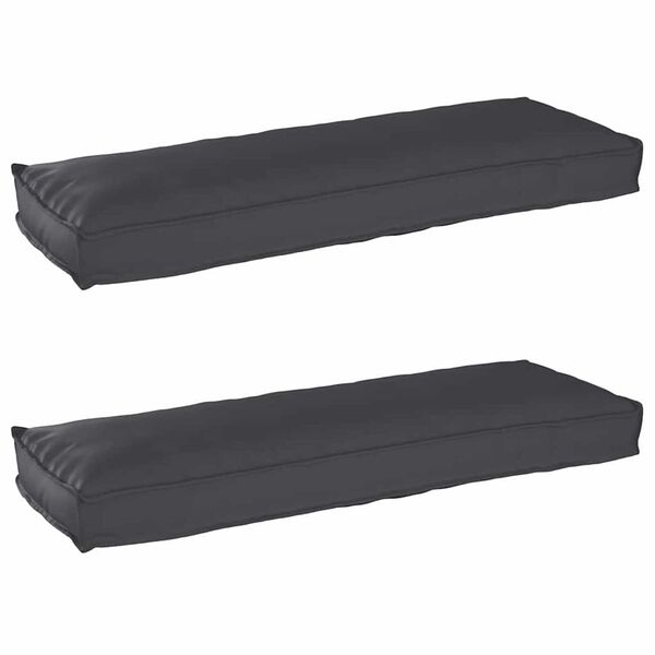 vidaXL Σετ Μαξιλαριών Πάγου 2 pcs Μαύρο 120 x 40 x 8 εκ Ύφασμα Oxford