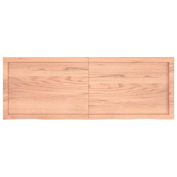 vidaXL Επιφ Τραπεζιού Αν Καφέ 140x50x(2-4)εκ. Επεξ. Μασίφ Ξύλο Δρυός