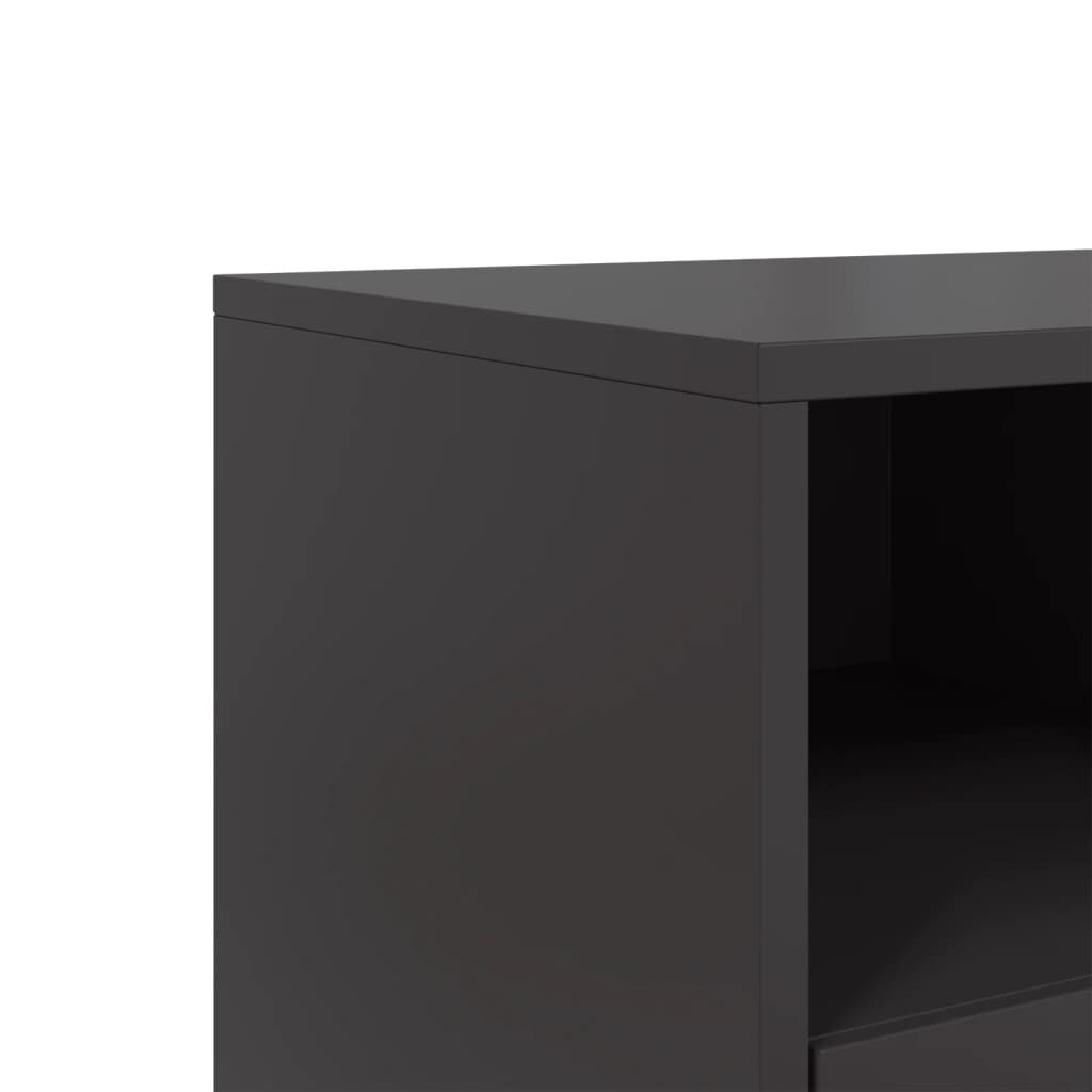 vidaXL Έπιπλο Τηλεόρασης Μαύρο 68,5x39x60,5 εκ. Ατσάλινο