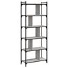 vidaXL Βιβλιοθήκη 6 Επιπέδων Γκρι Sonoma 76 x 32 x 192 εκ. Επεξ. Ξύλο