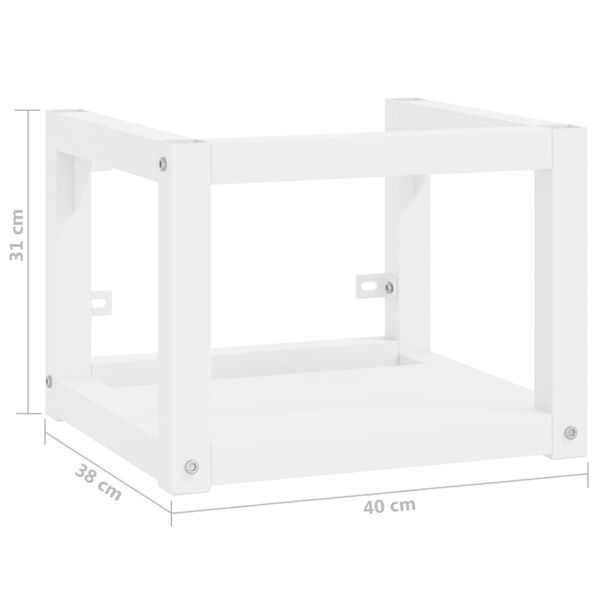 vidaXL Έπιπλο Μπάνιου Επιτοίχιο Λευκό 40 x 38 x 31 εκ. Σιδερένιο