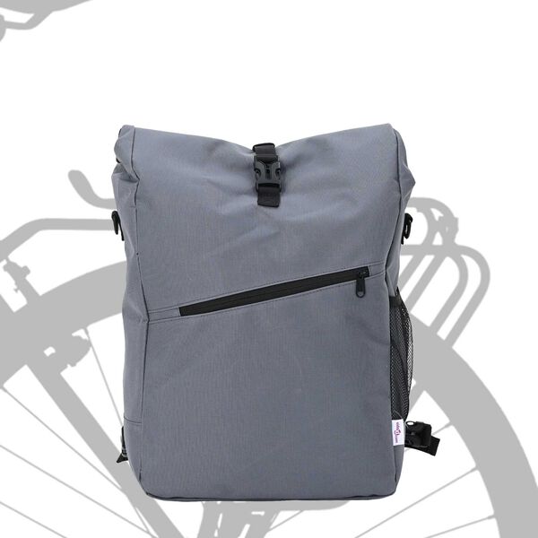 vidaXL Τσάντα Ποδηλάτου για Ράφι 25 L Γκρι 33x16x48 εκ.