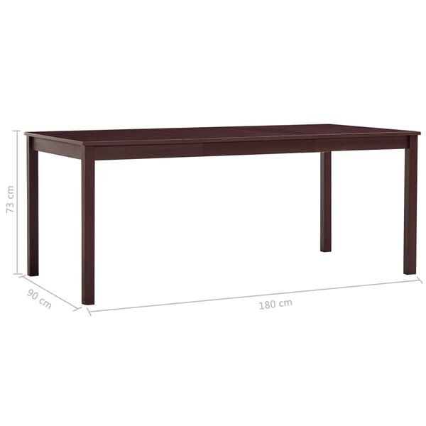 vidaXL Τραπεζαρία Σκούρο Καφέ 180 x 90 x 73 εκ. από Ξύλο Πεύκου