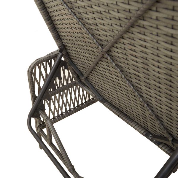 vidaXL Ξαπλώστρα με μαξιλάρι Γκρι 157 x 55 x 92 εκ. συνθετικό ρατάν