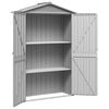 vidaXL Αποθήκη Κήπου Γκρι 116x45x175 εκ. από Γαλβανισμένο Ατσάλι