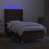 vidaXL &Kappa;&rho;&epsilon;&beta;ά&tau;&iota; Boxspring &mu;&epsilon; &Sigma;&tau;&rho;ώ&mu;&alpha; & LED &Sigma;&kappa;.&Kappa;&alpha;&phi;έ 90x190 &epsilon;&kappa;. &Upsilon;&phi;&alpha;&sigma;&mu;ά&tau;&iota;&nu;&omicron;