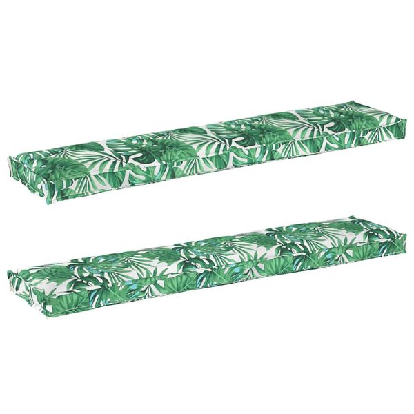 vidaXL Σετ Μαξιλαριών Πάγου 2 pcs Μοτίβο φύλλων 180 x 40 x 8 εκ.