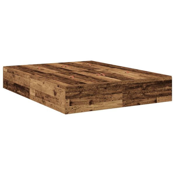 vidaXL Κρεβάτι Αποθήκευσης Παλιού Ξύλου 150x200 εκ