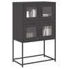 vidaXL Highboard Μαύρο 68x39x107 cm Ατσάλι