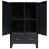 vidaXL Ντουλάπι με Βιομηχανικό Στιλ Μαύρο 67 x 35 x 107 εκ. Μεταλλικό