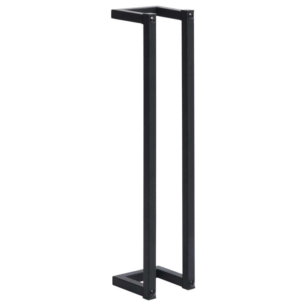 vidaXL Βάση για Πετσέτες Επιτοίχια Μαύρη 12,5x12,5x60 εκ. Σιδερένια