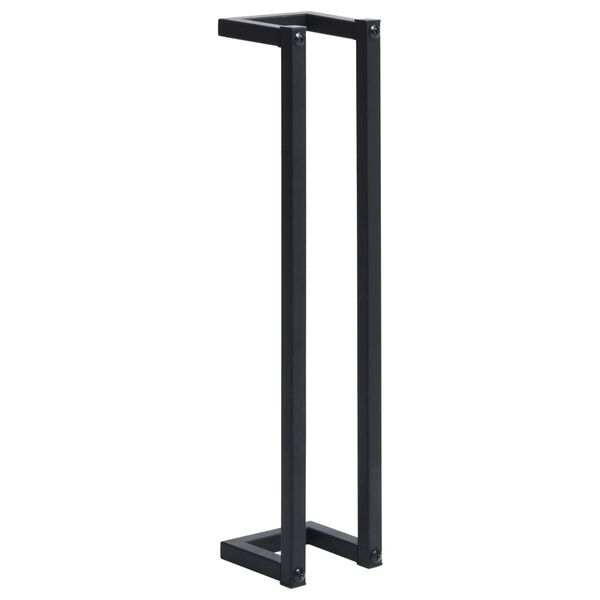 vidaXL Βάση για Πετσέτες Επιτοίχια Μαύρη 12,5x12,5x60 εκ. Σιδερένια
