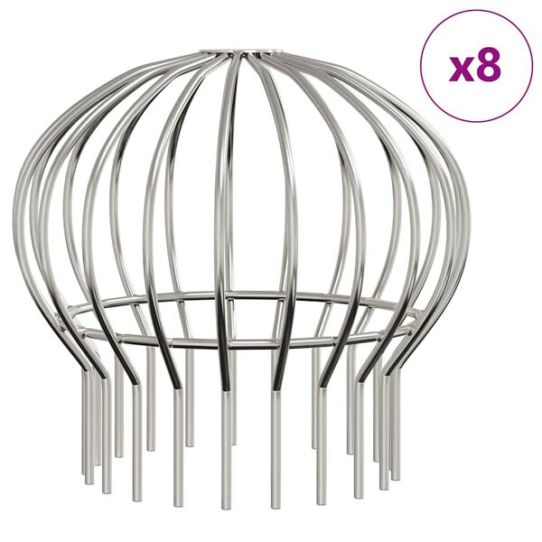 vidaXL &Phi;ύ&lambda;&lambda;&omicron; &Pi;&rho;&omicron;&sigma;&tau;&alpha;&sigma;ί&alpha;&sigmaf; &Gamma;&alpha;&mu;&mu;ά&tau;&omega;&nu; 8 pcs &Alpha;&sigma;&eta;&mu;ί 160 mm &Alpha;&nu;&omicron;&xi;&epsilon;ί&delta;&omega;&tau;&omicron; &alpha;&tau;&sigma;ά&lambda;&iota;