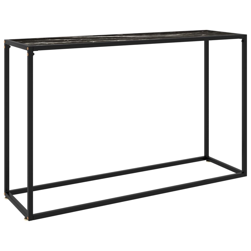 vidaXL Τραπέζι Κονσόλα Μαύρο 120 x 35 x 75 εκ. από Ψημένο Γυαλί