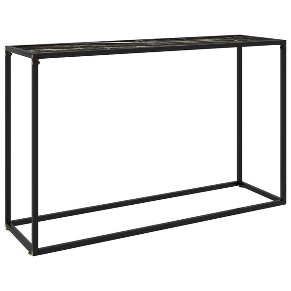vidaXL Τραπέζι Κονσόλα Μαύρο 120 x 35 x 75 εκ. από Ψημένο Γυαλί
