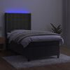 vidaXL &Kappa;&rho;&epsilon;&beta;ά&tau;&iota; Boxspring &mu;&epsilon; &Sigma;&tau;&rho;ώ&mu;&alpha; & LED &Sigma;&kappa;. &Gamma;&kappa;&rho;&iota; 90x200 &epsilon;&kappa;. &Beta;&epsilon;&lambda;&omicron;ύ&delta;&iota;&nu;&omicron;