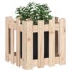 vidaXL Ζαρντινιέρα με Σχέδιο Φράχτη 40 x 40 x 40 εκ. Μασίφ Ξύλο Πεύκου