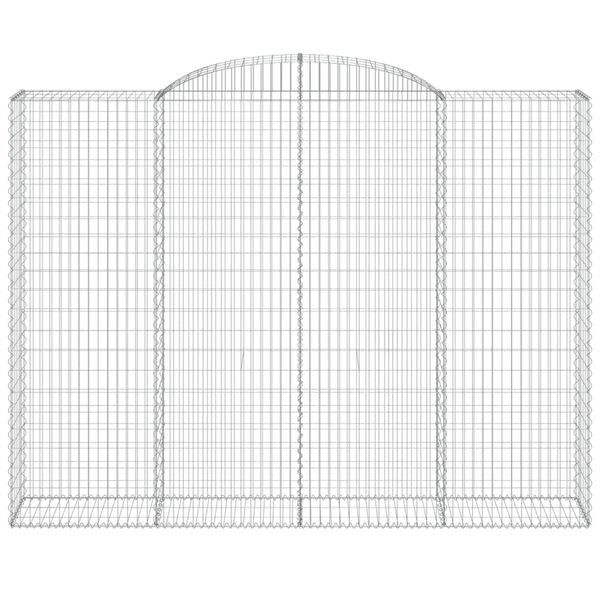 vidaXL Συρματοκιβώτια Τοξωτά 3 τεμ. 300x50x220/240 εκ. Γαλβαν. Ατσάλι