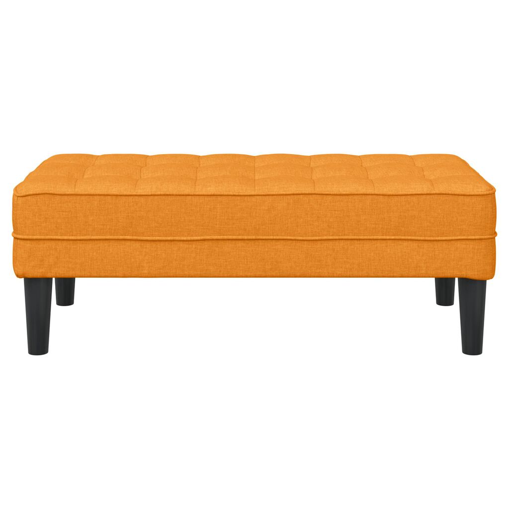 vidaXL Παγκάκι Σκούρο Κίτρινο 113x57x39 εκ. Υφάσμα