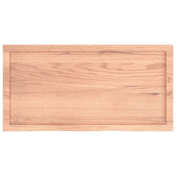vidaXL Επιφ Τραπεζιού Αν Καφέ 100x50x(2-6)εκ. Επεξ. Μασίφ Ξύλο Δρυός