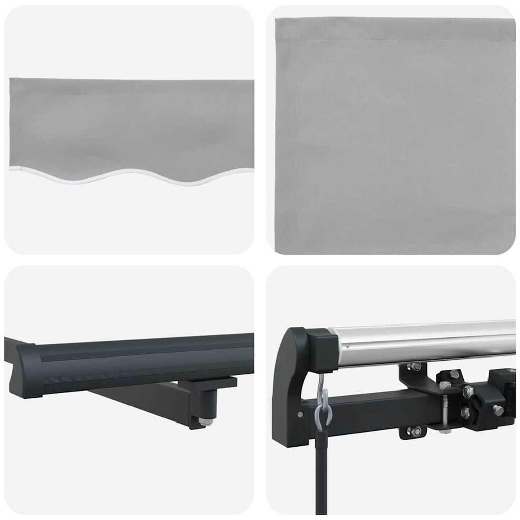 vidaXL Σκηνίτσα Αναδιπλούμενη Ανοιχτό γκρι 350 x 250 εκ ύφασμα
