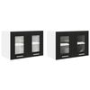 vidaXL &Kappa;&rho;&epsilon;&mu;&alpha;&sigma;&tau;ό &nu;&tau;&omicron;&upsilon;&lambda;ά&pi;&iota; &mu;&epsilon; &pi;ό&rho;&tau;&alpha; 2 pcs &Mu;&alpha;ύ&rho;&eta; &Omicron;&xi;&upsilon;ά 60 x 31 x 40 &epsilon;&kappa;