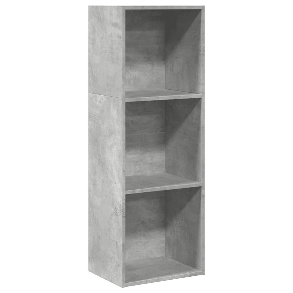 vidaXL Βιβλιοθήκη Γκρι Σκυροδέματος 40x30x114 εκ. Επεξεργ. Ξύλο