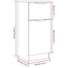 vidaXL Ντουλάπια 2 τεμ. Γκρι Σκυροδέματος 30x30x70 εκ. Επεξεργ. Ξύλο