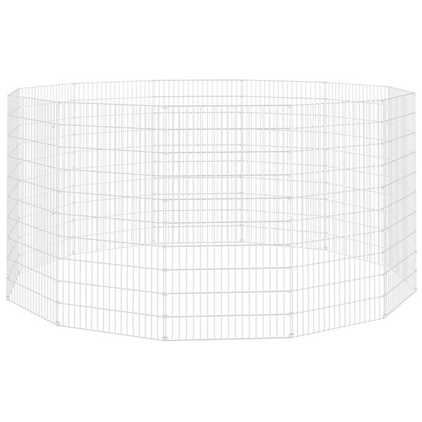 vidaXL Περίβλημα Ζώων Ελεύθερης Βοσκής 12 Πάνελ 54x100 εκ. από Γαλβανισμένο Σίδερο