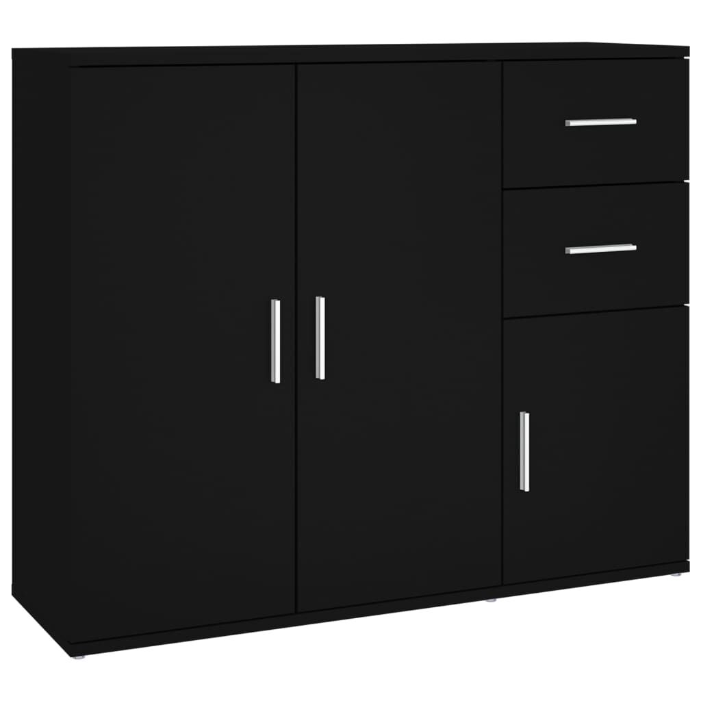 vidaXL Ντουλάπι Μαύρο 91 x 29,5 x 75 εκ. από Επεξεργασμένο Ξύλο