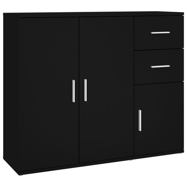 vidaXL Ντουλάπι Μαύρο 91 x 29,5 x 75 εκ. από Επεξεργασμένο Ξύλο