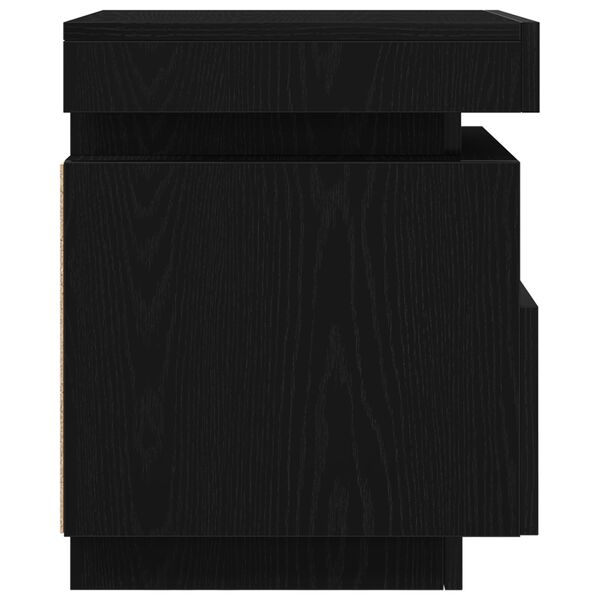 vidaXL Κομοδίνο Μαύρη δρυς 40 x 39 x 48.5 εκ. Επεξεργασμένο ξύλο