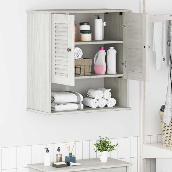 vidaXL Κρεμαστό Ντουλάπι Μπάνιου Λευκό 67.5 x 34 x 71.5 εκ