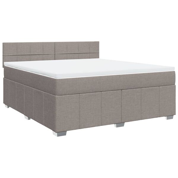 vidaXL &Kappa;&rho;&epsilon;&beta;ά&tau;&iota; Boxspring &mu;&epsilon; &Sigma;&tau;&rho;ώ&mu;&alpha; Taupe 180x200 &epsilon;&kappa;. &Upsilon;&phi;&alpha;&sigma;&mu;ά&tau;&iota;&nu;&omicron;
