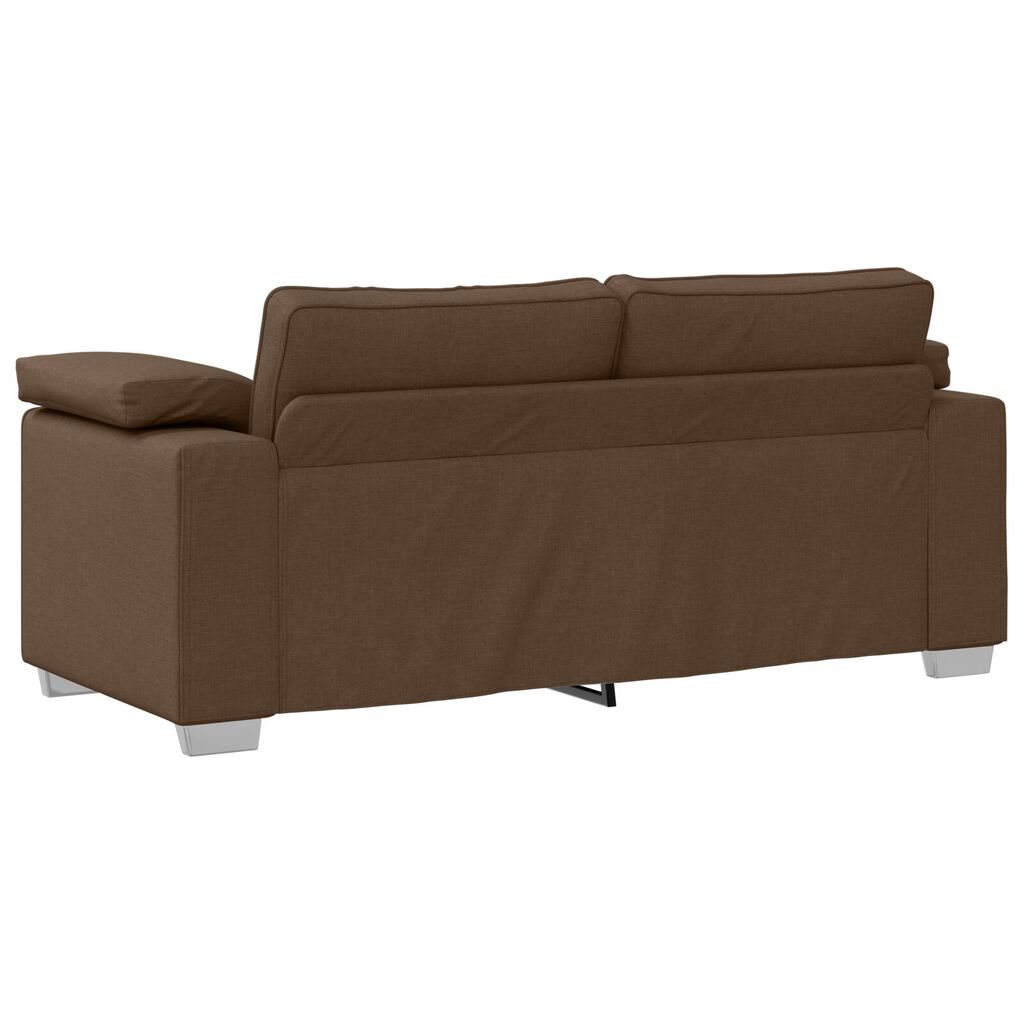 vidaXL Καναπές Loveseat Καφέ 140 εκ Υφασμάτινος