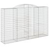 vidaXL Συρματοκιβώτια Τοξωτά 10 τεμ. 300x50x180/200 εκ. Γαλβαν. Ατσάλι