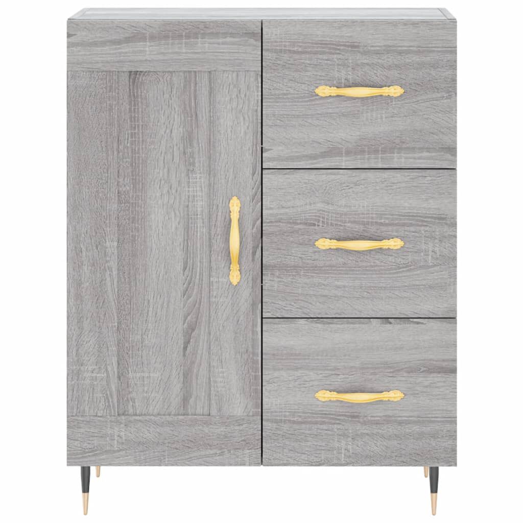 vidaXL Ντουλάπι Γκρι Sonoma 69,5 x 34 x 180 εκ. Επεξεργασμένο Ξύλο