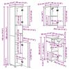 vidaXL Σετ Επίπλων Μπάνιου με συρτάρι 5 pcs Λευκό 30 x 35 x 192 εκ.