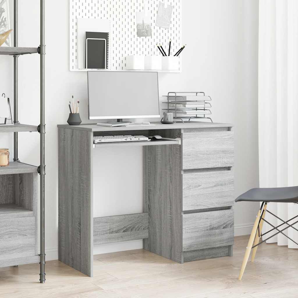 vidaXL Γραφείο Γκρι Sonoma 90x45x76 εκ. από Επεξεργασμένο Ξύλο