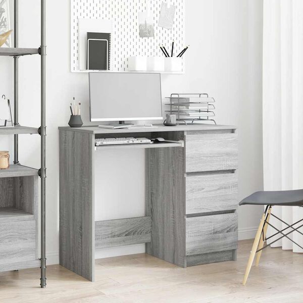 vidaXL Γραφείο Γκρι Sonoma 90x45x76 εκ. από Επεξεργασμένο Ξύλο