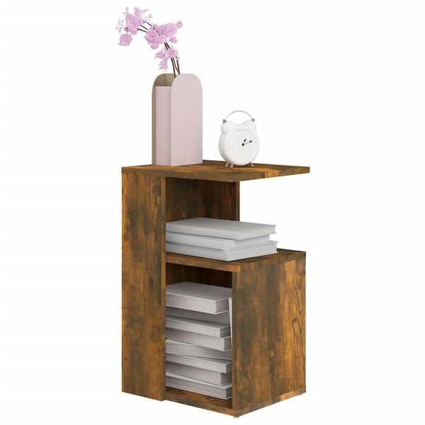 vidaXL Τραπέζι Βοηθητικό Καπνιστή Δρυς 36x30x56 εκ. Επεξεργασμένο Ξύλο
