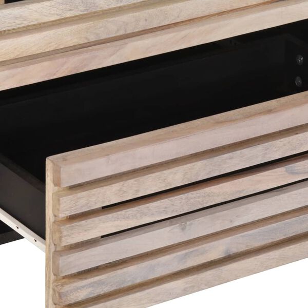 vidaXL Ντουλάπι Λευκό 60 x 34 x 75 εκ. από Μασίφ Ξύλο Μάνγκο