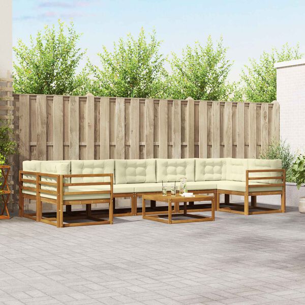 vidaXL &Sigma;&epsilon;&iota;&rho;ά &Kappa;&alpha;&nu;&alpha;&pi;έ &Epsilon;&xi;&omega;&tau;&epsilon;&rho;&iota;&kappa;&omicron;ύ &mu;&epsilon; &mu;&alpha;&xi;&iota;&lambda;ά&rho;&iota; 8 pcs &Phi;&upsilon;&sigma;&iota;&kappa;ό &kappa;&alpha;&iota; &Kappa;&rho;έ&mu;&alpha;