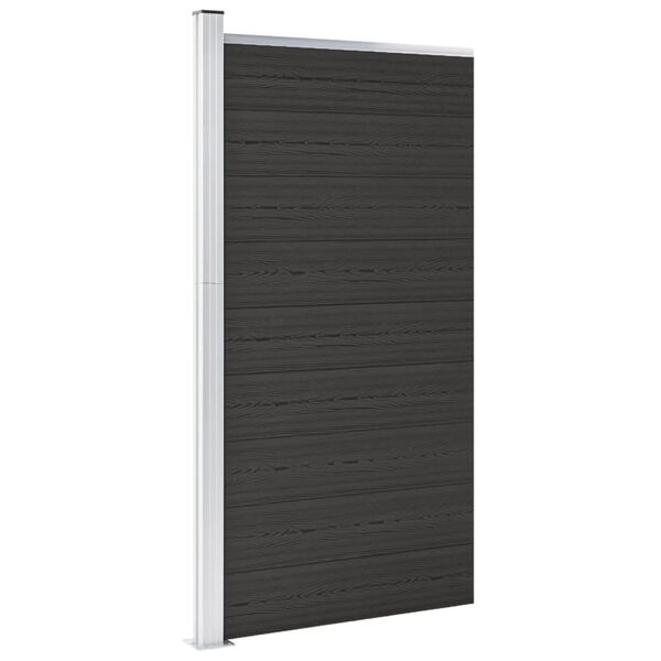 vidaXL Πάνελ Περίφραξης Μαύρο 95 x 186 εκ. από WPC