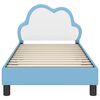 vidaXL Σκελετός Κρεβατιού με κεφαλάρι Μπλε 80 x 160 cm PU